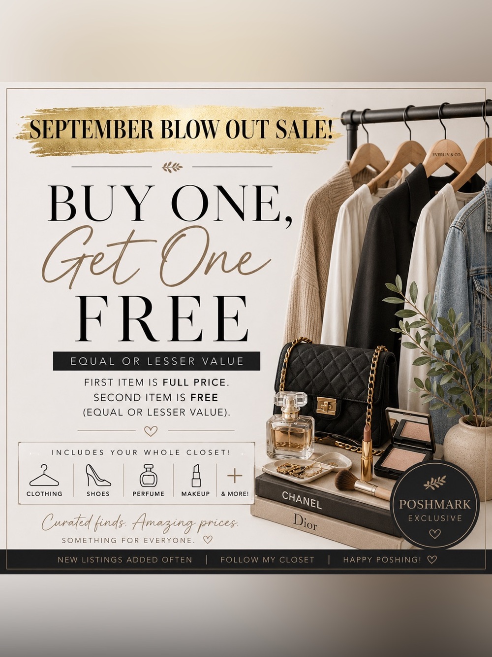 BUY ONE GET ONE BLOWOUT! @Everliv & Co